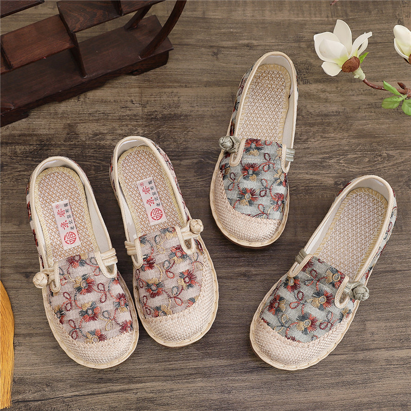 Jingrui old Beijing cloth shoes embroidered Hanfu shoes fashionable old Beijing cloth shoes ethnic style retro mom shoes