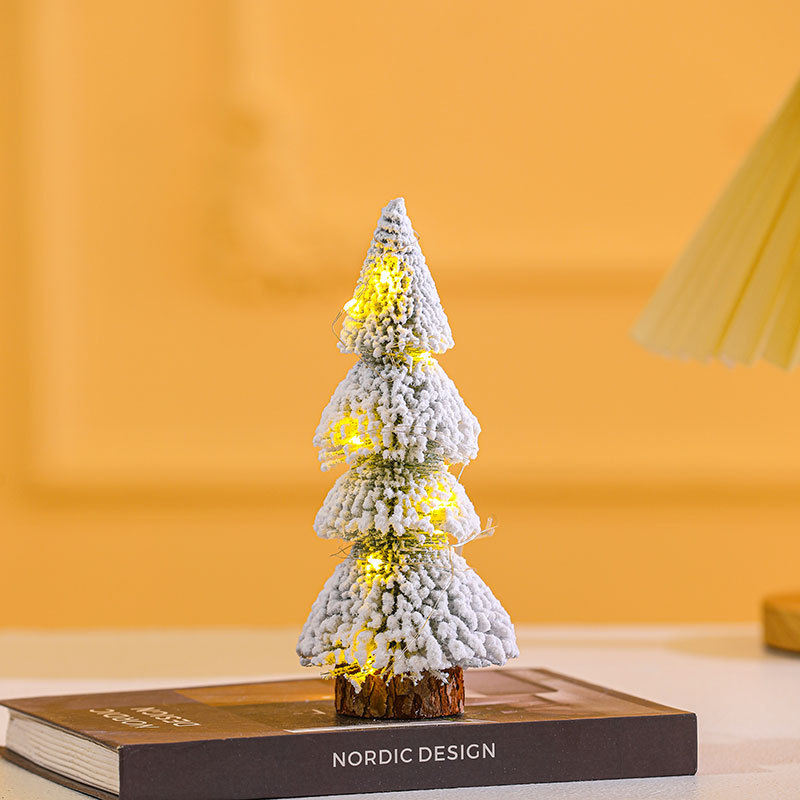 Picture of Mini Christmas tree Christmas Cedar desktop white pine needle tree window decoration Christmas gift Christmas decorations