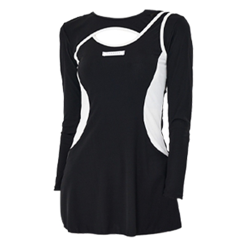 Swimming Suit Women's Summer Sexy Conservatively Conservatively Shaded Meat Slimming Long-sleeved Split Swimming Trunks Small Chest ins Hot Spring