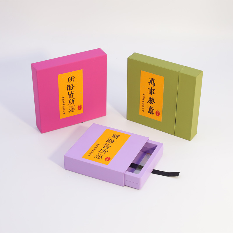 in stock Badge Jewelry Pull-out Suspension Packaging Box PE Film Jewelry Box Nail Art Storage Packaging Display Drawer Box
