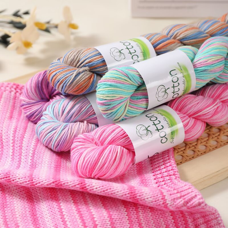 Wholesale Dopamine Hand-Dyed Gradient Wool Thread Dyed Wool DIY Hand-Knitted Baby Sweater Scarf Thread