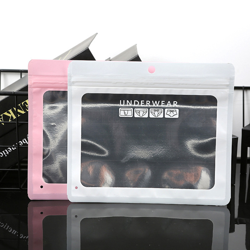 Clothing packaging bags spot wholesale spot underwear packaging bags aluminized high-grade men's and women's underwear self-sealing bags