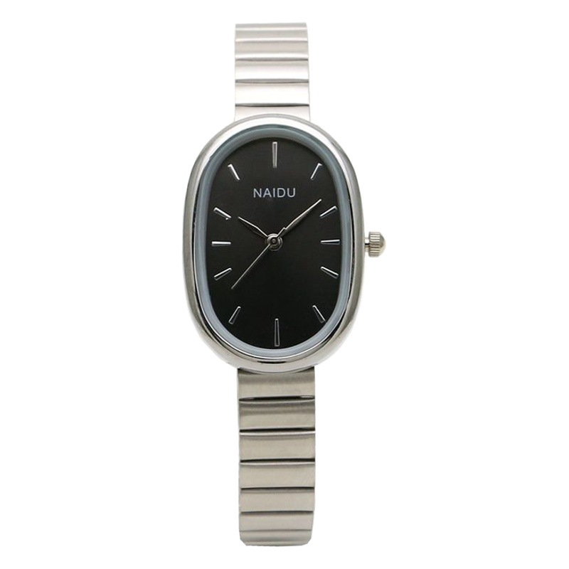 Oval Small Plate Bamboo Belt Girls Watch Student Mesh Belt Watch Boys Watch Forest Quartz Watch Small and Fresh