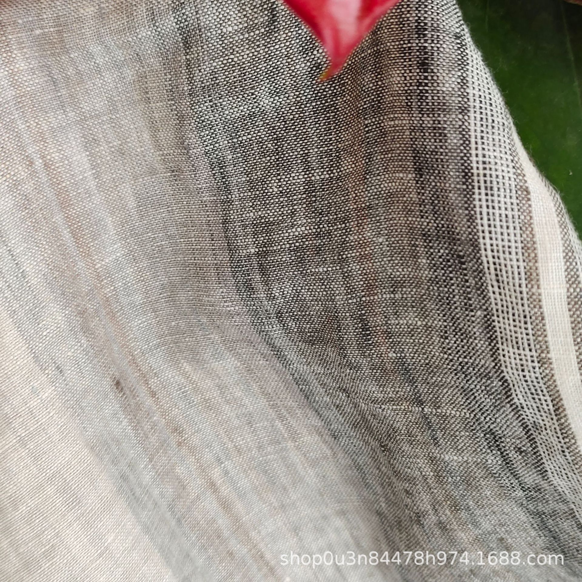 Picture of Pure Linen Gradient Yarn-dyed Wide Fabric French 100% Linen Sand-washed Bedding Fabric 17*14s Linen
