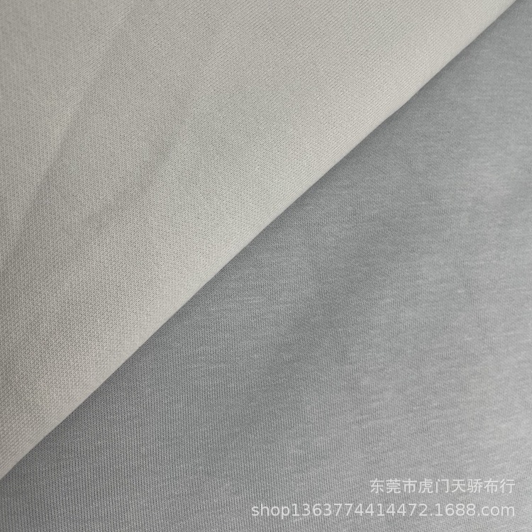 Spot knitted Tide brand double-sided 280g cotton polyester double-sided knitted fabric casual clothing T-shirt double-sided knitted fabric