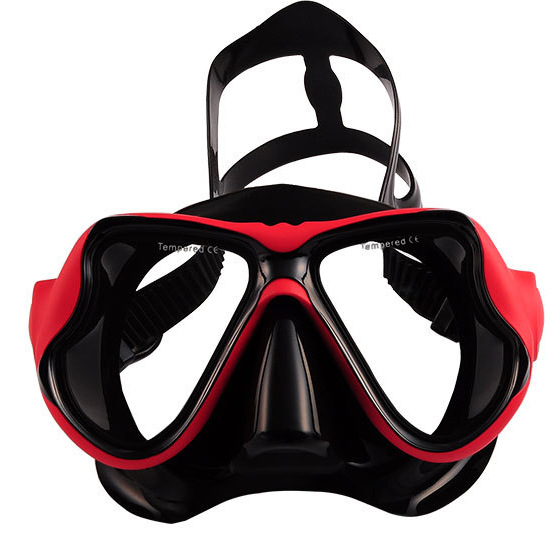 Picture of Large frame diving goggles snorkeling myopia lens diving mask liquid silicone PVC diving goggles tempered glass