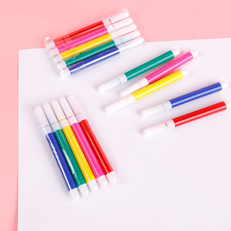 Picture of 101-4 color watercolor pen 6 color mini watercolor pen children diy brush pen accessories painting set stationery wholesale