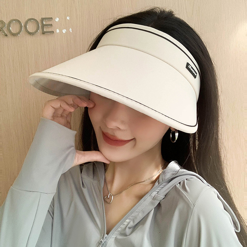 Picture of Sun hat foldable sun hat outdoor riding Women's Big brim empty top cycling sun protection fisherman sun hat