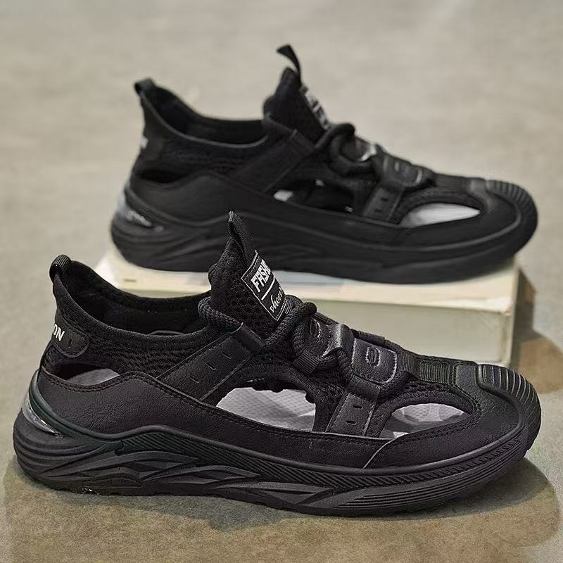 Cross-Border Men's Sandals, Summer Versatile, Comfortable, Casual, Lightweight, Breathable, Slip-On Clogs, Sandals, Beach Shoes