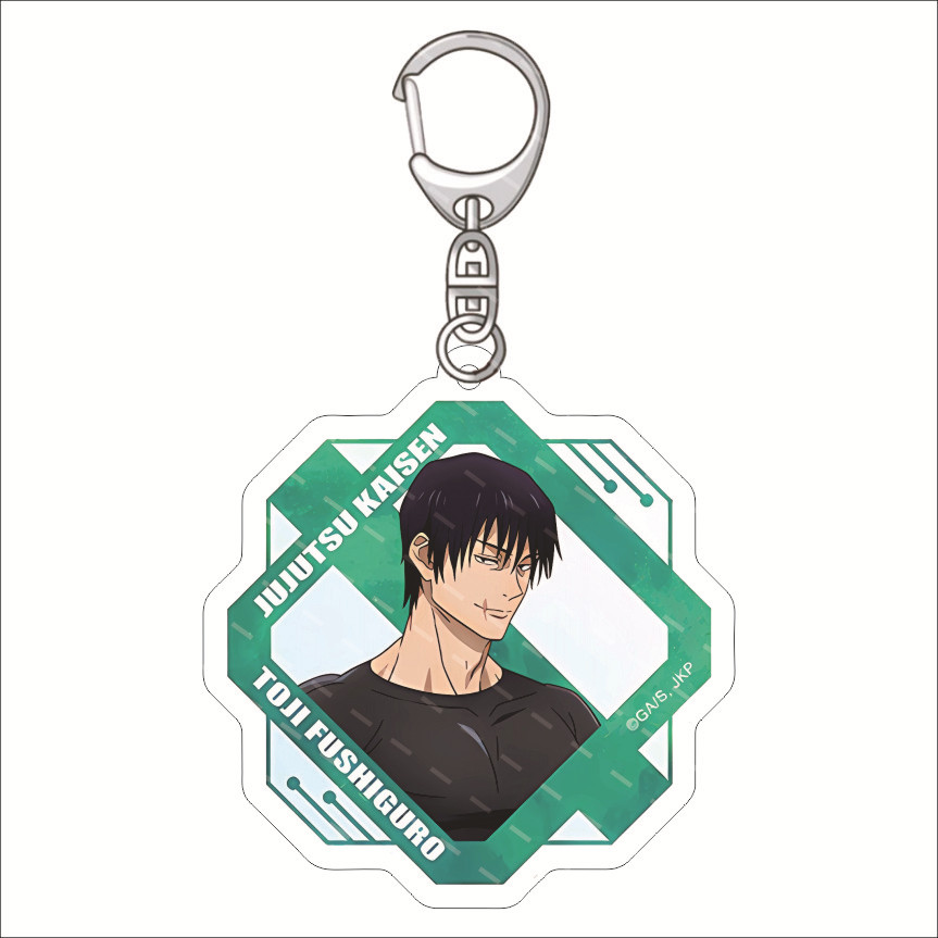 Picture of Curse battle: Huaiyu Jade folding key chain Five Wu Xia Youjie Fu black seer acrylic pendant