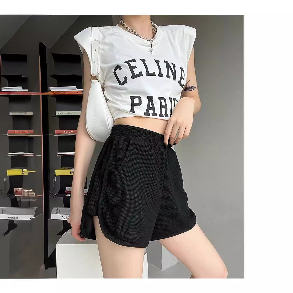 Waffkle Comfortable Sports Pants Women Summer Loose Slimming High Waist Casual 2023 New Wide Leg Pants Women
