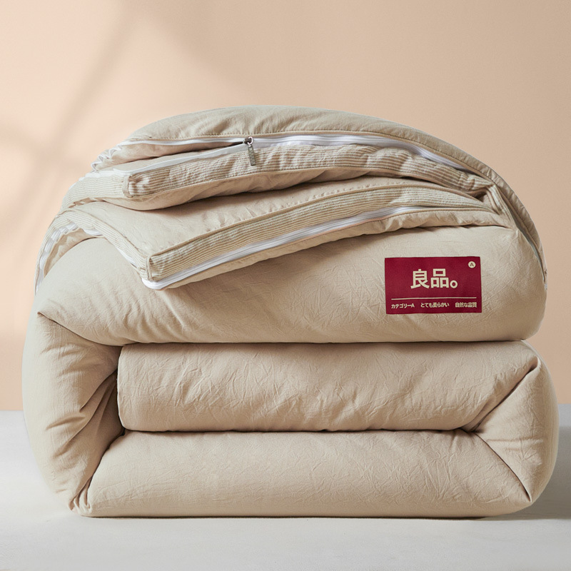 Picture of Class A soybean cotton fiber quilt zipper two-in-one quilt spring and autumn quilt summer quilt student dormitory thickened winter quilt