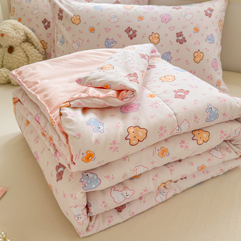 Picture of Class A Maternal and Infant Grade Summer Quilt Lace Summer Cool Quilt Summer Air-conditioning Quilt Double Washed Cotton Quilt Core Children's Thin Quilt Ins