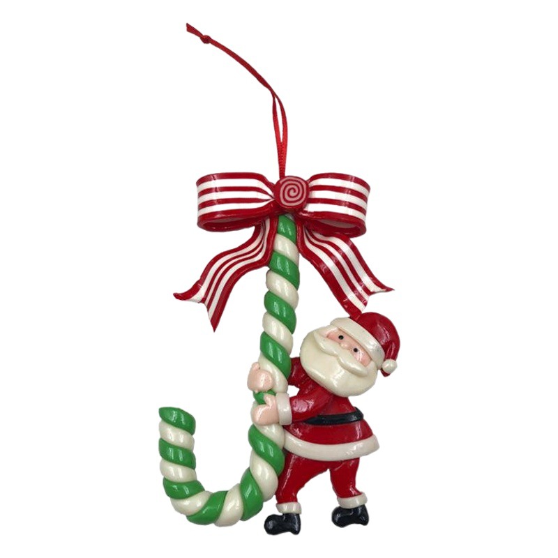 Christmas Supplies Soft Clay Santa Claus Snowman Small Crutches Bread Clay Hangings Christmas Tree Arrangement Decoration Supplies
