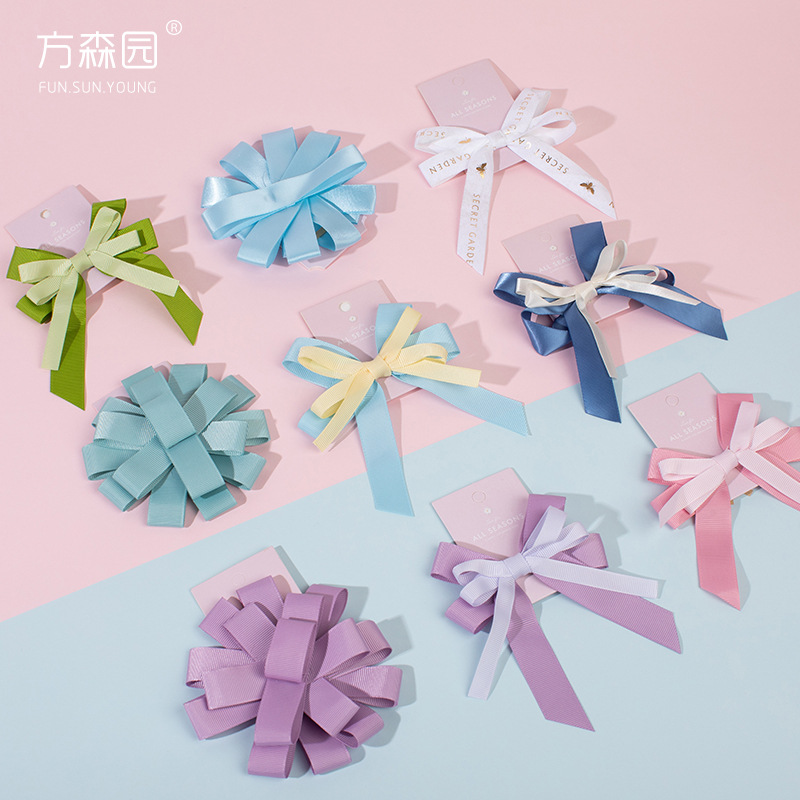 2025 Fangsenyuan Packaging Gift Box Ribbon Butterfly Decoration Flower Bouquet Wedding Supplies Car Door Hand-Held Flower
