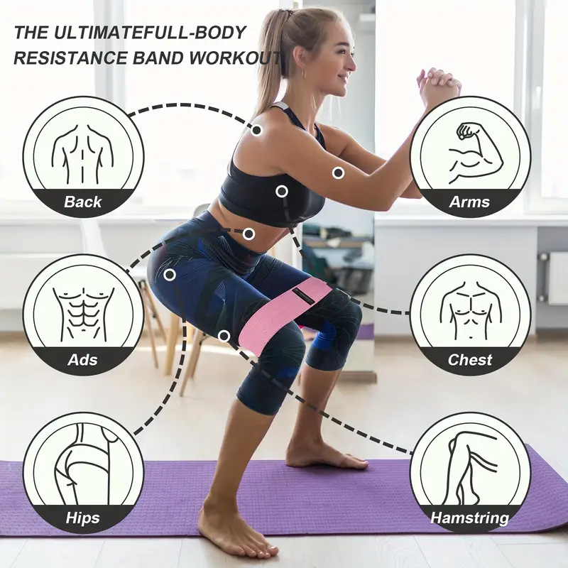 Cross-Border Squat Yoga Resistance Band Non-Slip Hip Training Hip Circle Hip Strength Training Hip Circle Ring Elastic Band