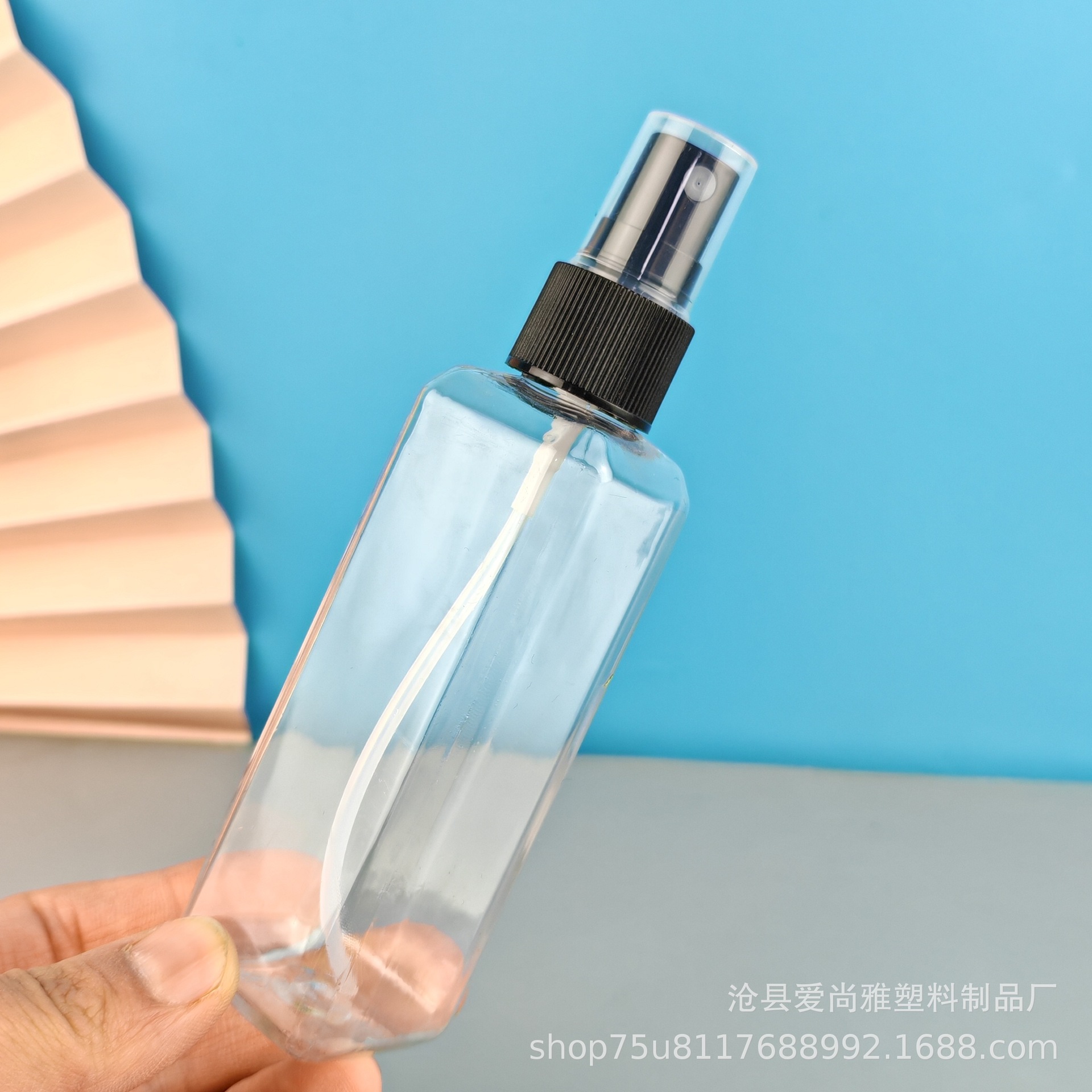 100ml Transparent Spray Bottle Pet Spray Bottle Alcohol Liquid Small Spray Bottle 100ml Plastic Square Bottle Refill Bottle