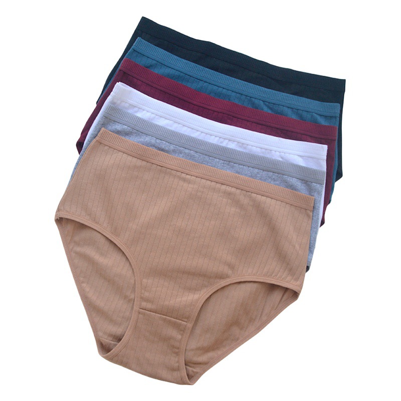 Amazon Butt Lifting High Waist Underwear Pure Cotton Women's Large Size Breathable Women's Briefs Pure Cotton High Waist Tummy Control Underwear Women