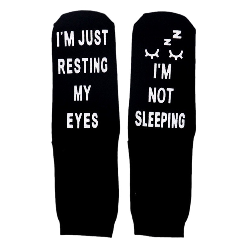 In-Stock Cross-Border Non-Slip Sole Letter Socks, Breathable and Odor-Resistant Mid-Calf Rest Socks, Sweat-Absorbent and Breathable Floor Socks