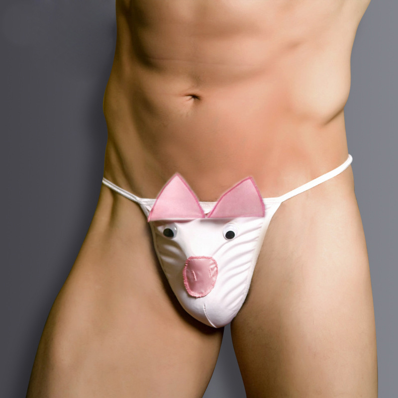 Men's sexy underwear animal shape thong Pig Man Men's hollow T-pants adult supplies 11056