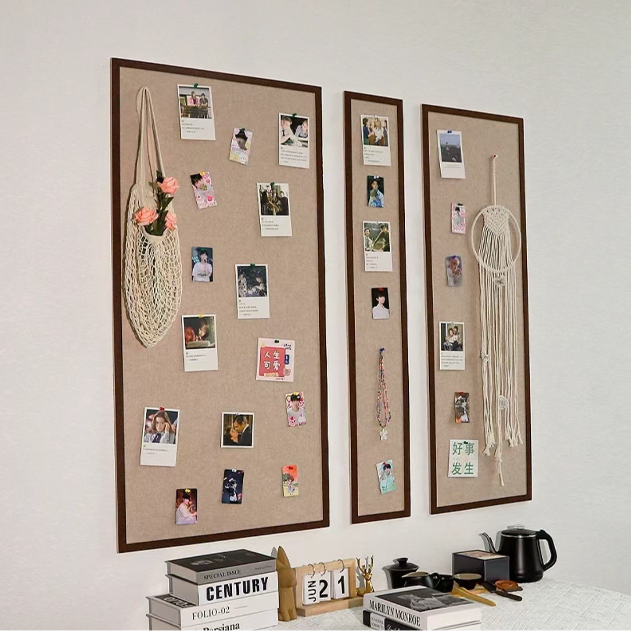 Felt Board Wall Stickers Photo Wall Cork Board Polaroid Photo Artwork Display Felt Board Creative Decorative Wall Stickers