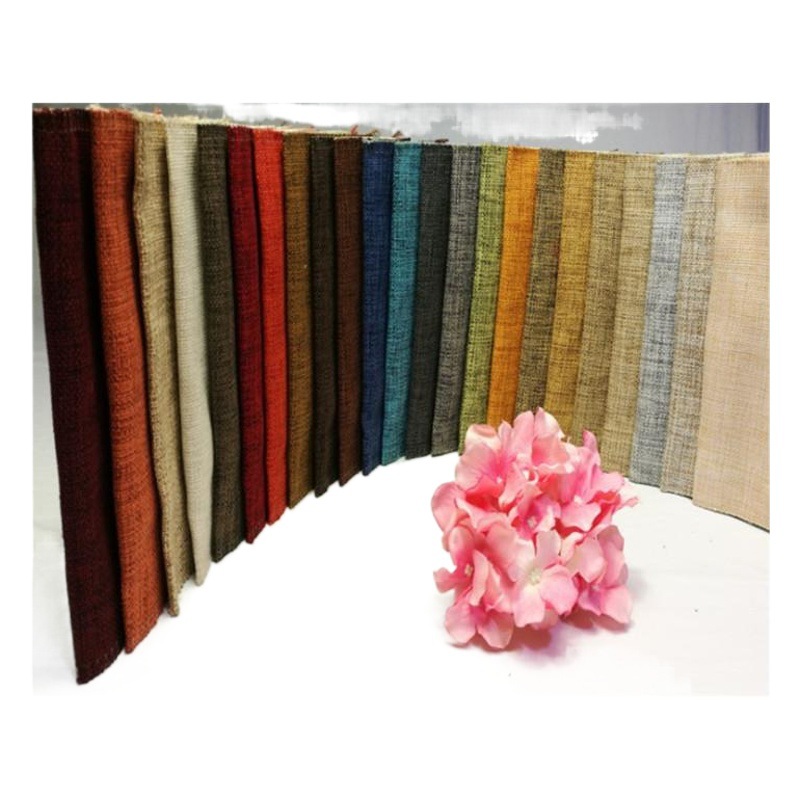 Polyester Cationic 300D Thickened Two-Color Bamboo Fabric Soft Bag Fabric Engineering Table Imitation Linen Sofa Cloth