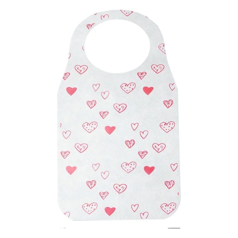 Disposable Non-Woven Apron for Catering, Adult Dining, Hot Pot, Waterproof and Oil-Proof Smock, Extra Thick Eating Bib