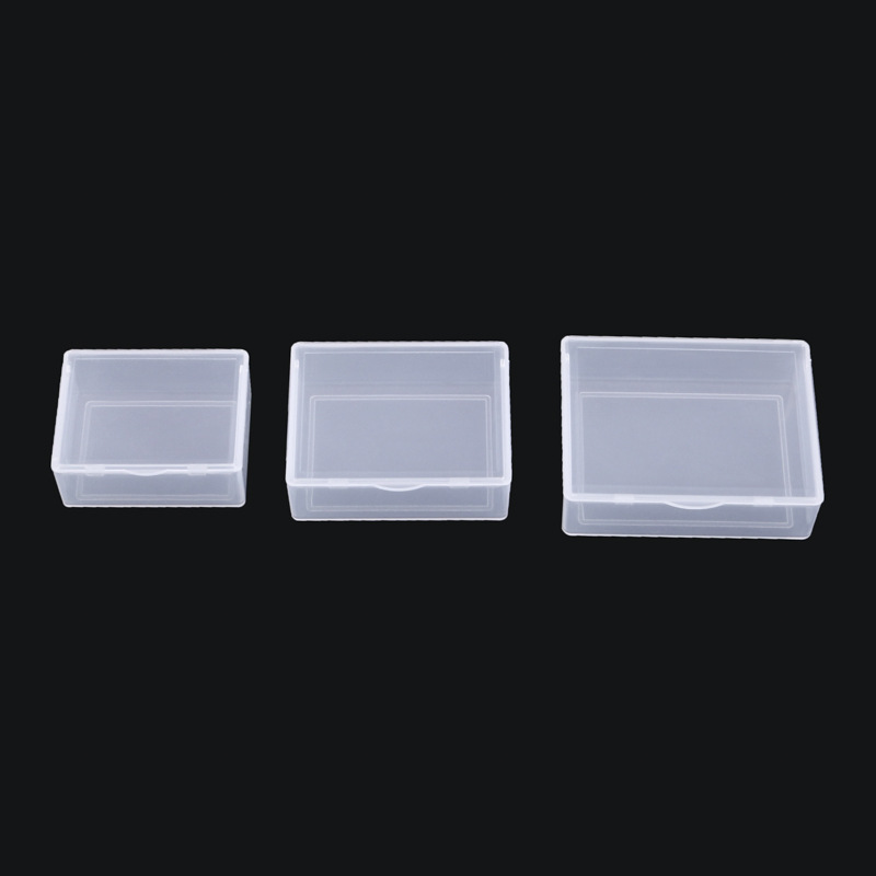 New Double Inner Buckle Flip Pp Transparent Small Empty Box Hardware Accessories Light-Changing Toys Plastic Packaging Box Jewelry Box