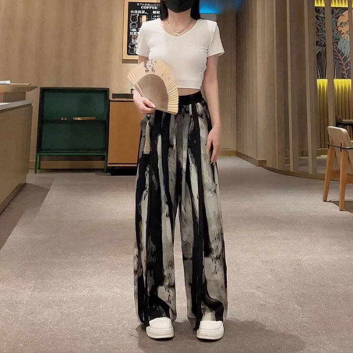 Picture of Girls' Pants Summer Kidsren's Ice Silk Casual Pants Sweatpants Spring & Fall New Thin Anti-Mosquito Pants Medium and Large Kidsren's Summer Clothes