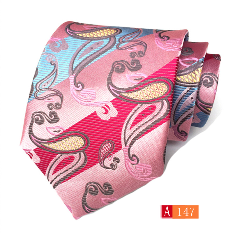 Picture of Source manufacturers polyester jacquard material men's tie big flower spike fashion tie in stock wholesale