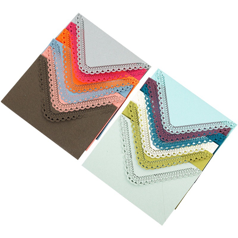 Colorful Hollow Triangle Envelope Laser Engraving Lace Birthday Wedding Invitation Wedding Invitation Letter