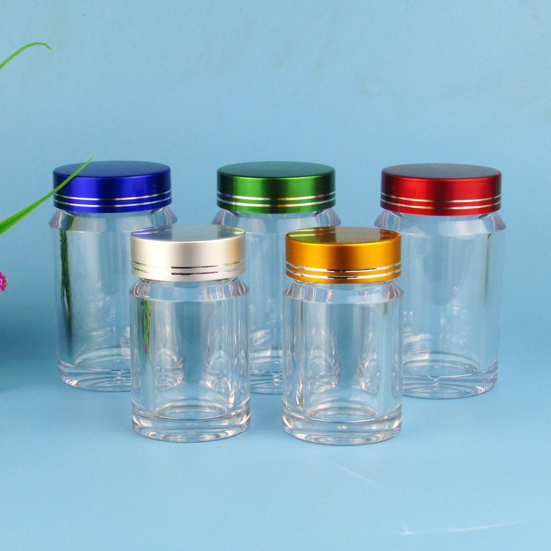 Acrylic 30ml transparent packaging bottle sample bottle solid sub-bottle empty bottle sampling bottle large mouth