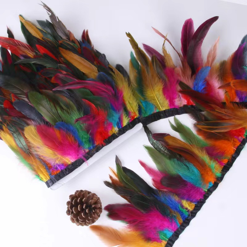 Picture of Factory wholesale diy feather hair green purple swimming cloth feather jewelry crafts decoration accessories clothing accessories