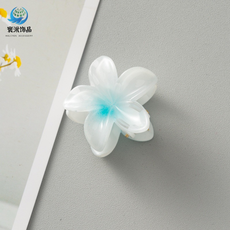 Picture of Cross-border egg flower clip large high-grade gradient Flower hairpin back head updo ponytail shark clip headdress