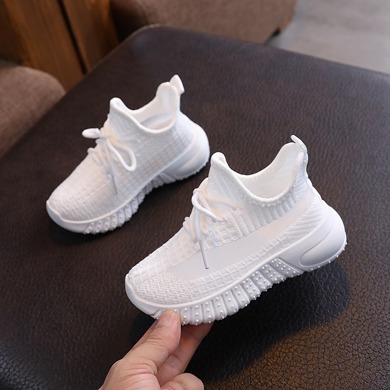 Picture of Spring and Autumn and Summer Boys and Girls Hollow-out Flying Weaving Shoes Middle and Big Children's Shoes Light Plate Breathable Student Shoes Trendy Casual Shoes