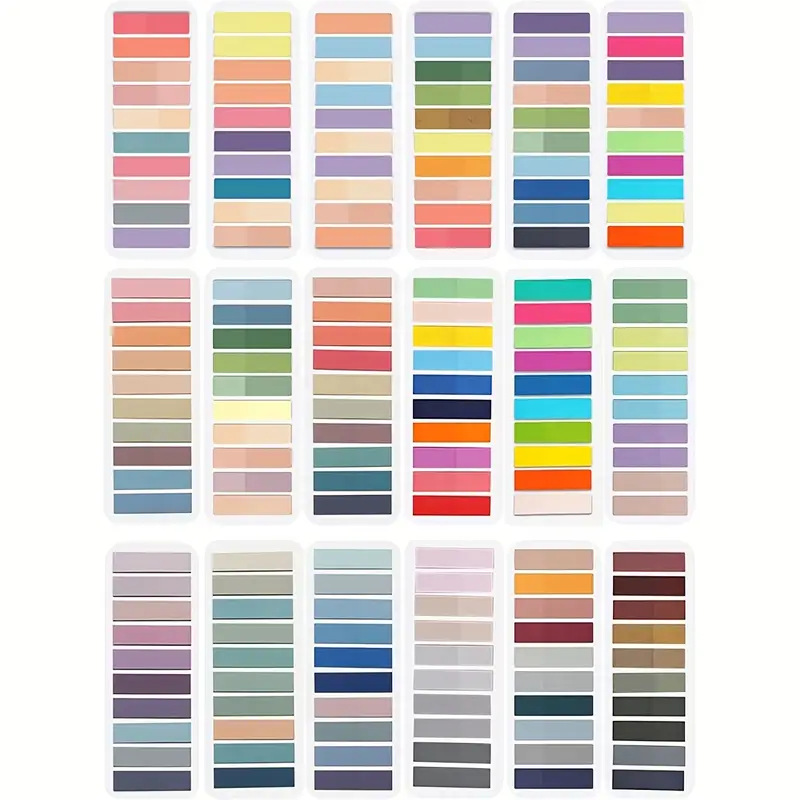 Cross-Border New Pet Index Stickers Morandi Colorful Sticky Notes Colorful Student N Times Sticky Notes 18 Colorfuls Set