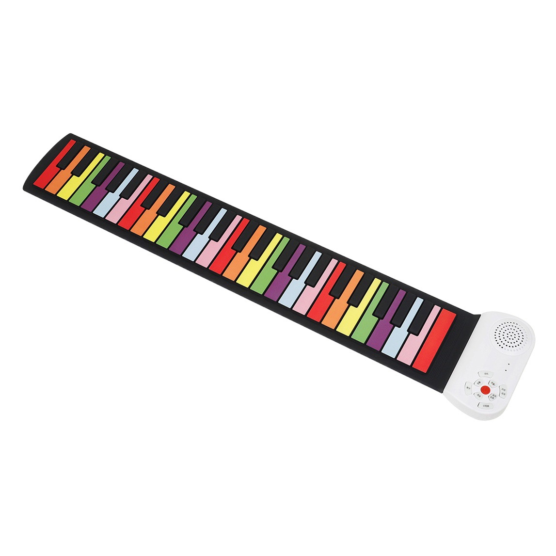 49 Key Rainbow Portable Hand Roll Piano Children Adult Beginner Electronic Organ Toy Color Hand Roll Piano