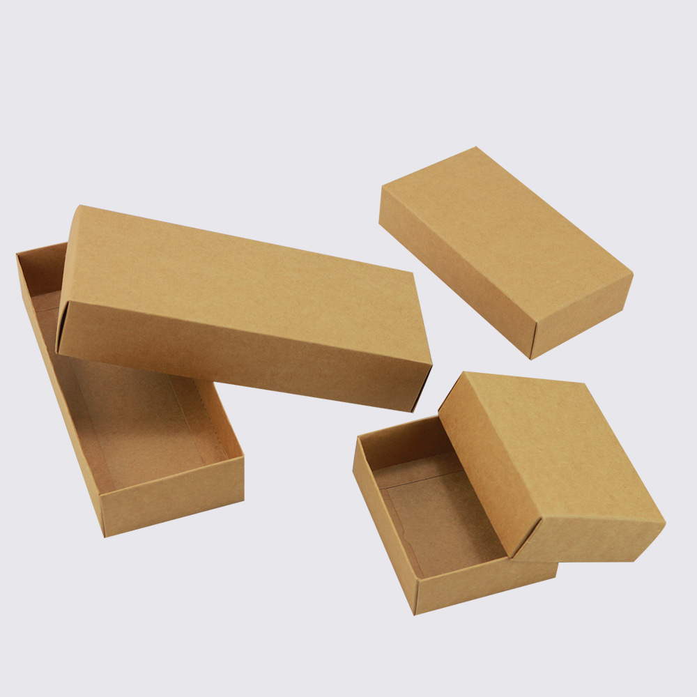 Carton lid gift box square Kraft paper packing box Drawer gift box can produce printed logo