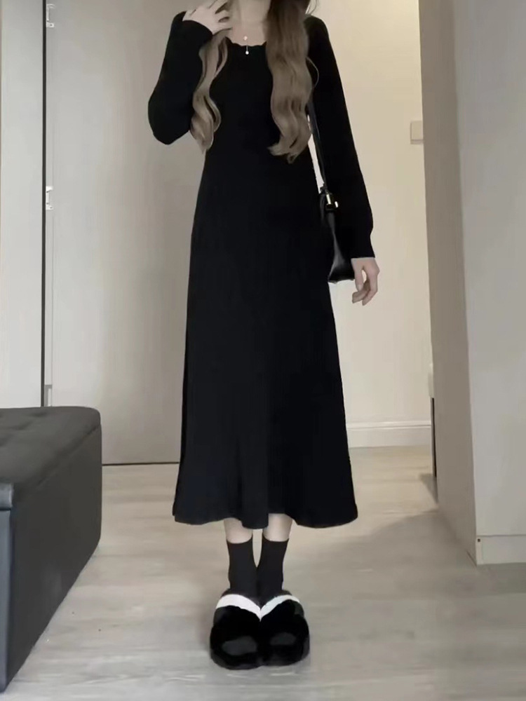 Picture of Early Autumn 2023 New Women's Sweater Autumn and Winter Coat Gentle Style Long Sleeve Dress Knitted Long