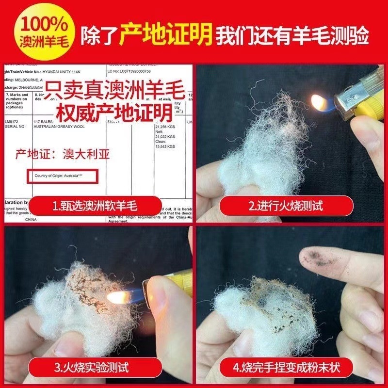 Picture of Australian Wool Mattress Upholstered Home Bedroom Winter Lamb Wool Blanket Winter Thickened Warm Pad Bed Mattress