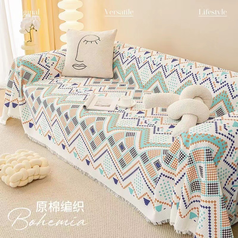 Sofa Cover Cloth Ins Style Scandinavian Sofa Blanket Sofa Cushion Cover All-Inclusive Universal Four-Season Anti-Cat Scratch