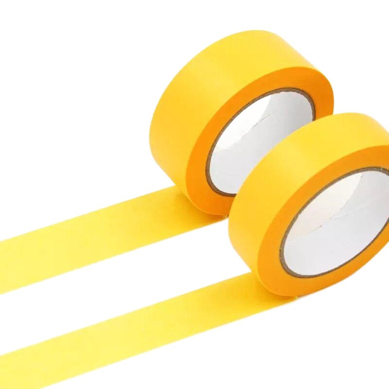 Yongzhuan yellow and paper tape temperature-resistant 100 degree masking paper tape car paint masking beauty seam exterior wall decoration