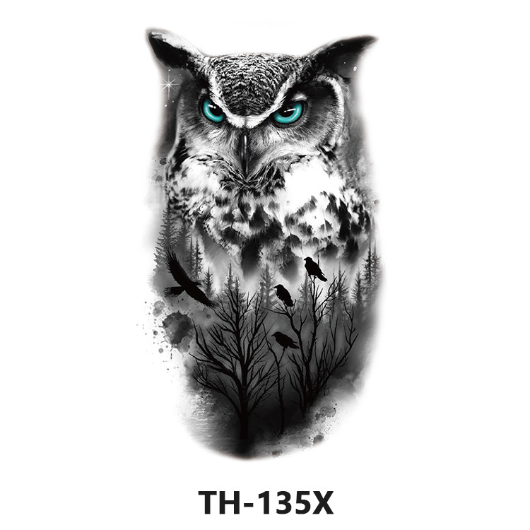 Picture of Cross-Border Manufacturer Wholesale Cartoon Color Tattoo Stickers Unicorn Black and White Animal Tiger Waterproof and Sweatproof Tattoo Stickers