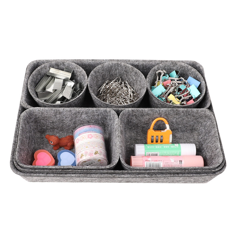 Italian felt office storage box 8-piece felt storage integrated desktop sundries storage box spot
