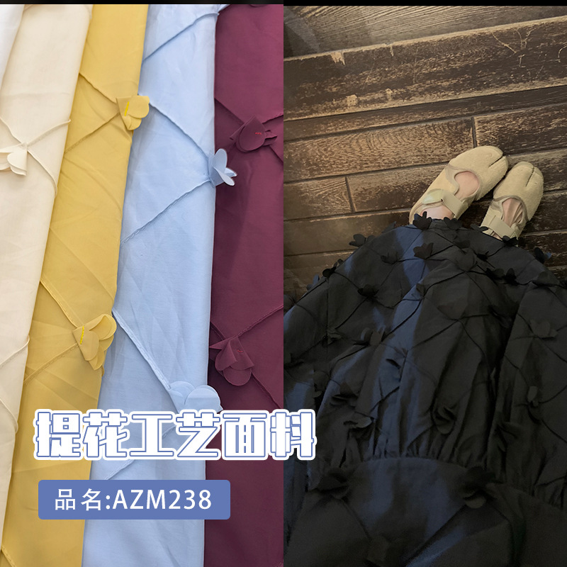 New Offer Micro-elastic Pure Cotton Texture Small Flower Embroidered Plaid Summer Shirt dress Clothing Hanfu Designer
