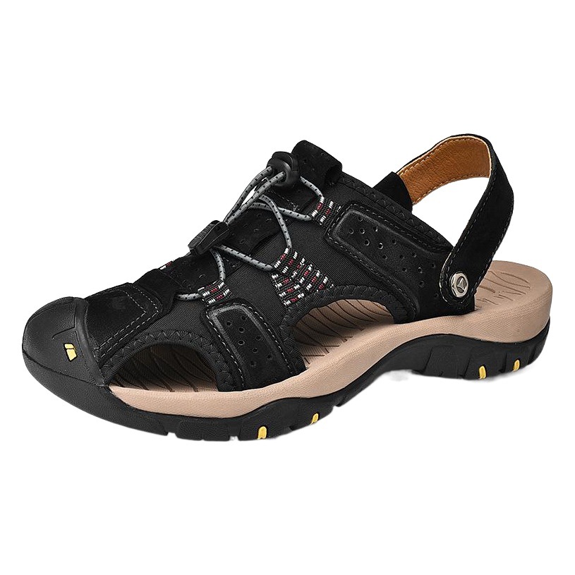 Summer Men's Sandals Beach Shoes Toe Cover Feet Craft Two-wear Shoes Outdoor Cross-country Hiking Large Size Cross-border Leisure
