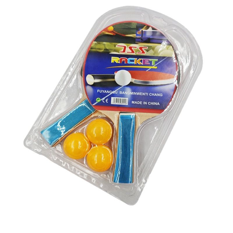 Picture of Manufacturer Wholesale Table Tennis Racket with 3 Balls Kidsren's Entertainment Racket 2 Pieces Packed for Ten Yuan or More Store Wholesale Volume Model