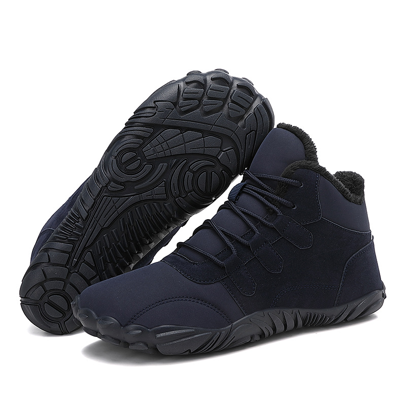 Picture of Foreign Trade Wide-Toe Long Plush Warm High-Top Cotton Shoes for Men, Outdoor Waterproof, Non-Slip, Wear-Resistant, Thickened Couple's Snow Boots for Hiking