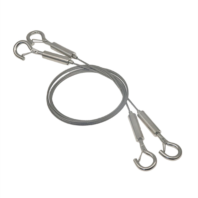 Picture of E-Commerce Hot-Picking Wire Rope Hanging Wire Hook Lamp Hanging Ring Lanyard Anti-Fall Hanging Wire Adjustable Steel Wire Sling
