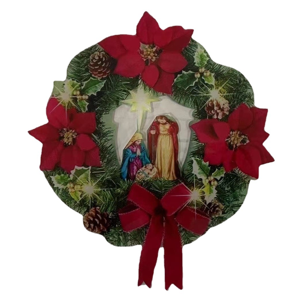 Amazon Garland Christmas Door Decoration Door Lintel Hanging Decoration Christmas Scene Decoration Berry Garland Pine Cone Red Bean Fortune Fruit